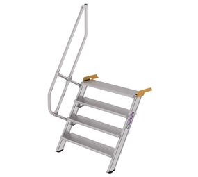 Roossien Aluminium vaste trap 60°, 4 treden (1.000mm breed)