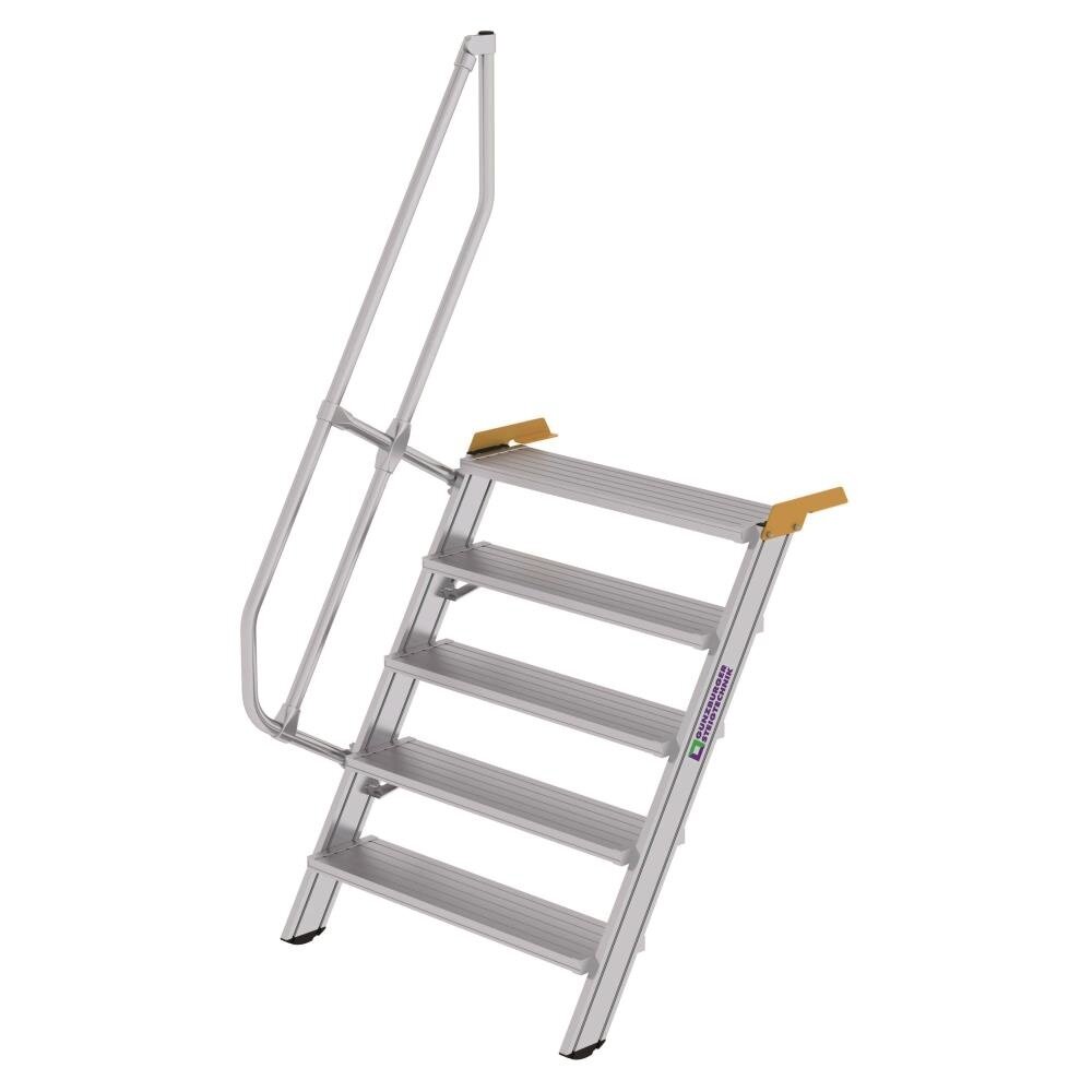 Roossien Aluminium vaste trap 60°, 5 treden (1.000mm breed)