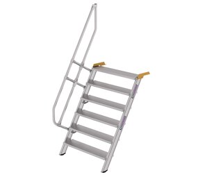 Roossien Aluminium vaste trap 60°, 6 treden (1.000mm breed)