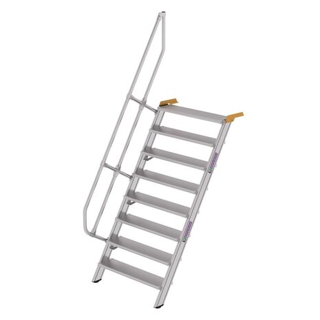 Roossien Aluminium vaste trap 60°, 8 treden (1.000mm breed)