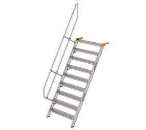 Roossien Aluminium vaste trap 60°, 9 treden (1.000mm breed)