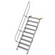 Roossien Aluminium vaste trap 60°, 9 treden (1.000mm breed)