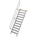 Roossien Aluminium vaste trap 60°, 11 treden (1.000mm breed)