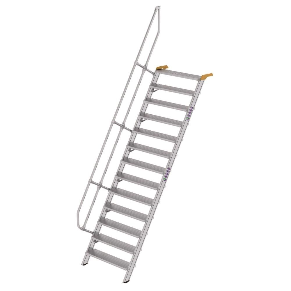 Roossien Aluminium vaste trap 60°, 13 treden (1.000mm breed)