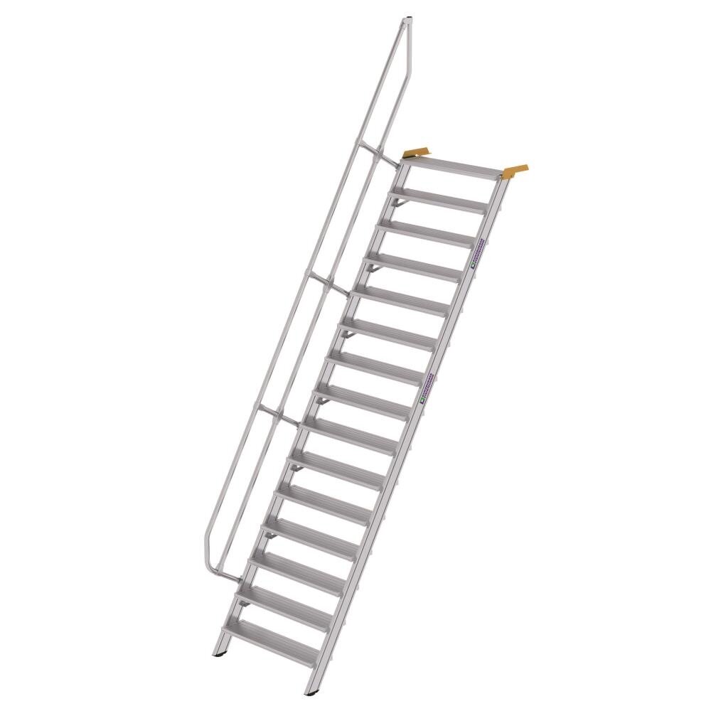 Munk Aluminium vaste trap 60°, 15 treden (1.000mm breed) Munk Aluminium vaste trap 60°, 15 treden (1.000mm breed)