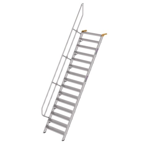 Munk Aluminium vaste trap 60°, 15 treden (1.000mm breed) Munk Aluminium vaste trap 60°, 15 treden (1.000mm breed)