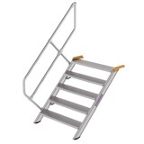 Munk Aluminium vaste trap 45°, 5 treden (1.000mm breed)