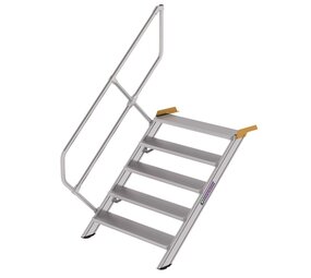 Roossien Aluminium vaste trap 45°, 5 treden (1.000mm breed)