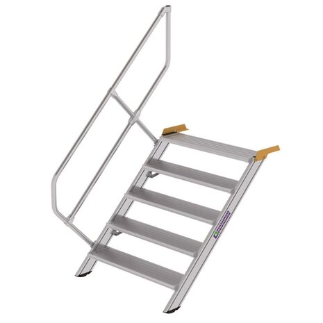 Roossien Aluminium vaste trap 45°, 5 treden (1.000mm breed)