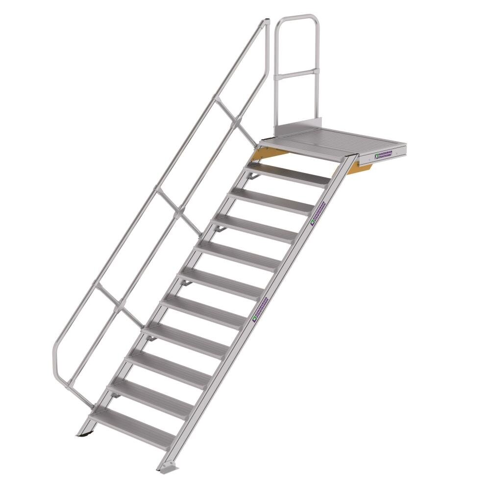 Munk Vaste trap met platform 45°, 11 treden (1.000mm breed) Munk Vaste trap met platform 45°, 11 treden (1.000mm breed)