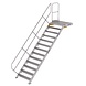 Munk Vaste trap met platform 45°, 13 treden (1.000mm breed) Munk Vaste trap met platform 45°, 13 treden (1.000mm breed)