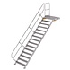 Munk Vaste trap met platform 45°, 15 treden (1.000mm breed) Munk Vaste trap met platform 45°, 15 treden (1.000mm breed)