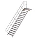 Roossien Vaste trap met platform 45°, 16 treden (1.000mm breed)