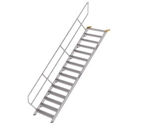 Munk Aluminium vaste trap 45°, 15 treden (1.000mm breed) Munk Aluminium vaste trap 45°, 15 treden (1.000mm breed)