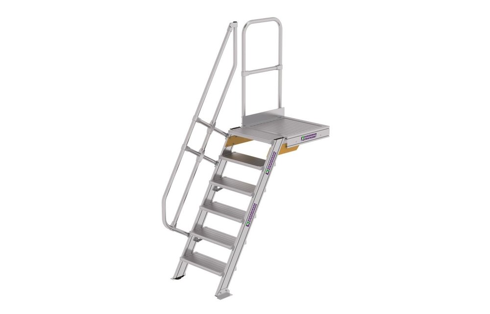 Vaste trap met platform 60°, 6 treden (B=600mm)