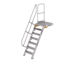 Munk Vaste trap met platform 60°, 7 treden (600mm breed)