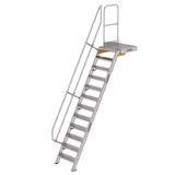 Munk Vaste trap met platform 60°, 12 treden (600mm breed)