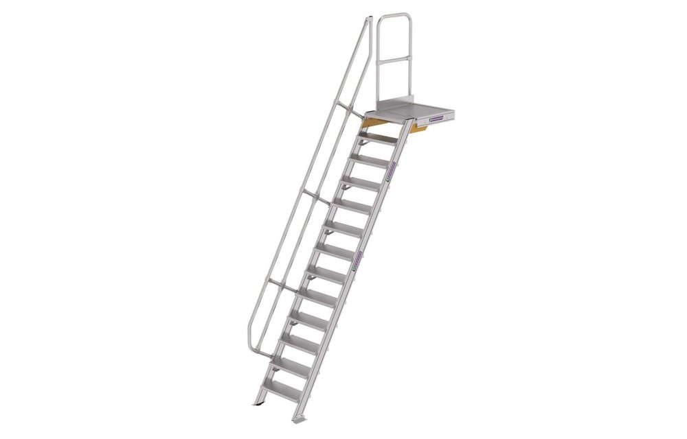 Vaste trap met platform 60°, 13 treden (B=600mm)