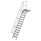 Roossien Vaste trap met platform 60°, 13 treden (600mm breed)