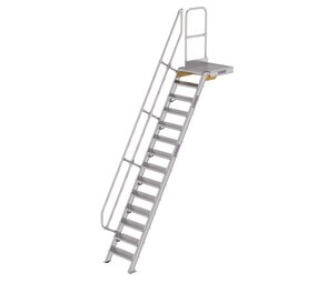 Munk Vaste trap met platform 60°, 14 treden (600mm breed) Munk Vaste trap met platform 60°, 14 treden (600mm breed)