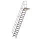 Roossien Vaste trap met platform 60°, 16 treden (600mm breed)