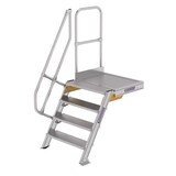 Munk Vaste trap met platform 60°, 4 treden (800mm breed)