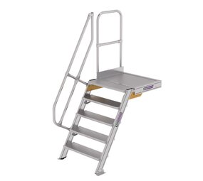 Roossien Vaste trap met platform 60°, 5 treden (800mm breed)