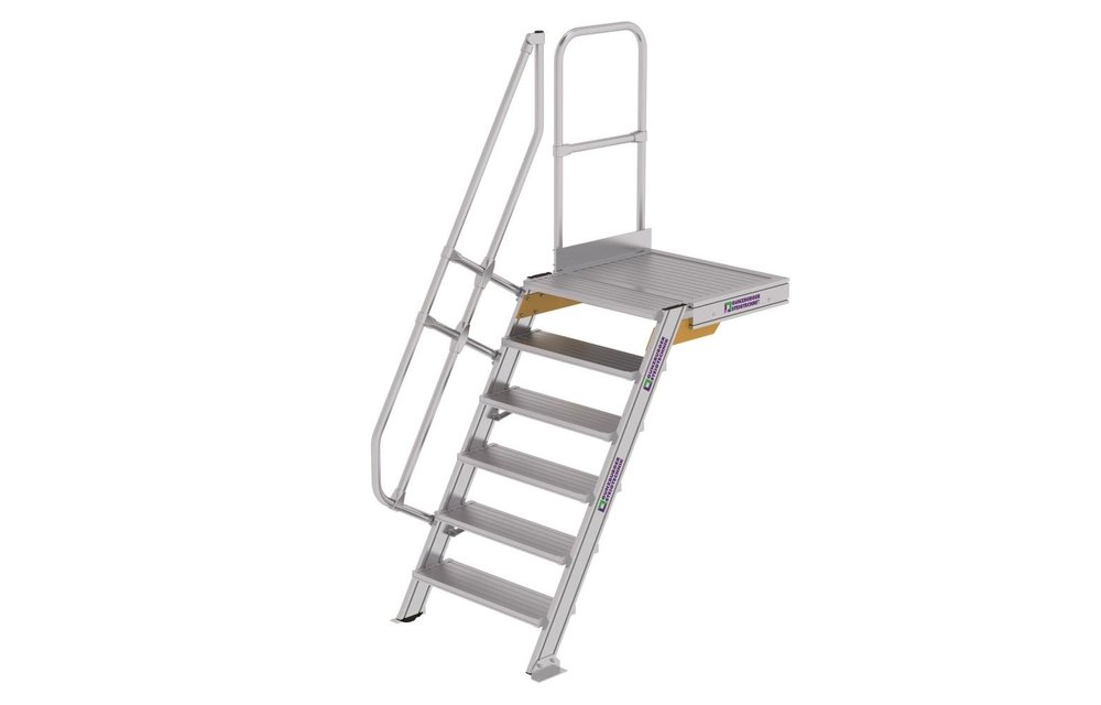 Vaste trap met platform 60°, 6 treden (B=800mm)