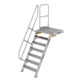 Roossien Vaste trap met platform 60°, 7 treden (800mm breed)