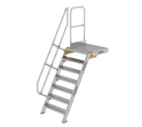 Munk Vaste trap met platform 60°, 7 treden (800mm breed)