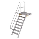 Munk Vaste trap met platform 60°, 8 treden (800mm breed)