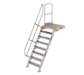 Munk Vaste trap met platform 60°, 8 treden (800mm breed)