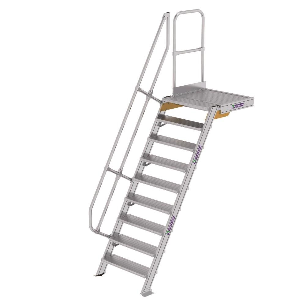 Munk Vaste trap met platform 60°, 9 treden (800mm breed) Munk Vaste trap met platform 60°, 9 treden (800mm breed)