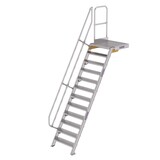 Roossien Vaste trap met platform 60°, 12 treden (800mm breed)