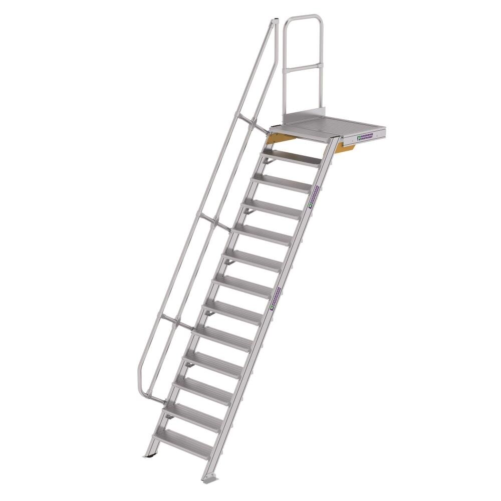 Roossien Vaste trap met platform 60°, 13 treden (800mm breed)