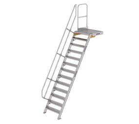Munk Vaste trap met platform 60°, 13 treden (800mm breed) Munk Vaste trap met platform 60°, 13 treden (800mm breed)