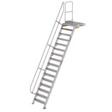 Roossien Vaste trap met platform 60°, 16 treden (800mm breed)
