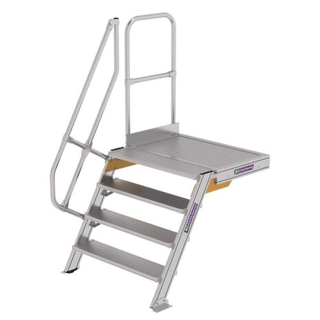 Roossien Vaste trap met platform 60°, 4 treden (1.000mm breed)