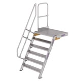 Roossien Vaste trap met platform 60°, 6 treden (1.000mm breed)