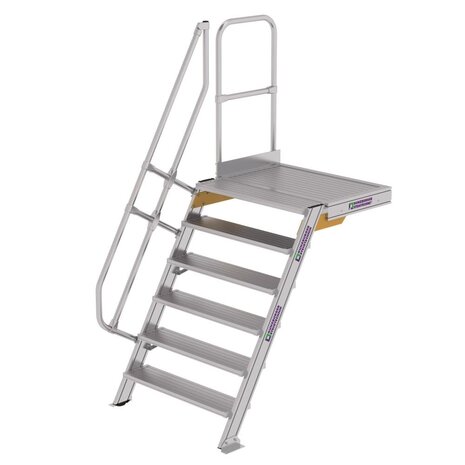 Munk Vaste trap met platform 60°, 6 treden (1.000mm breed) Munk Vaste trap met platform 60°, 6 treden (1.000mm breed)