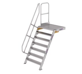 Munk Vaste trap met platform 60°, 7 treden (1.000mm breed) Munk Vaste trap met platform 60°, 7 treden (1.000mm breed)