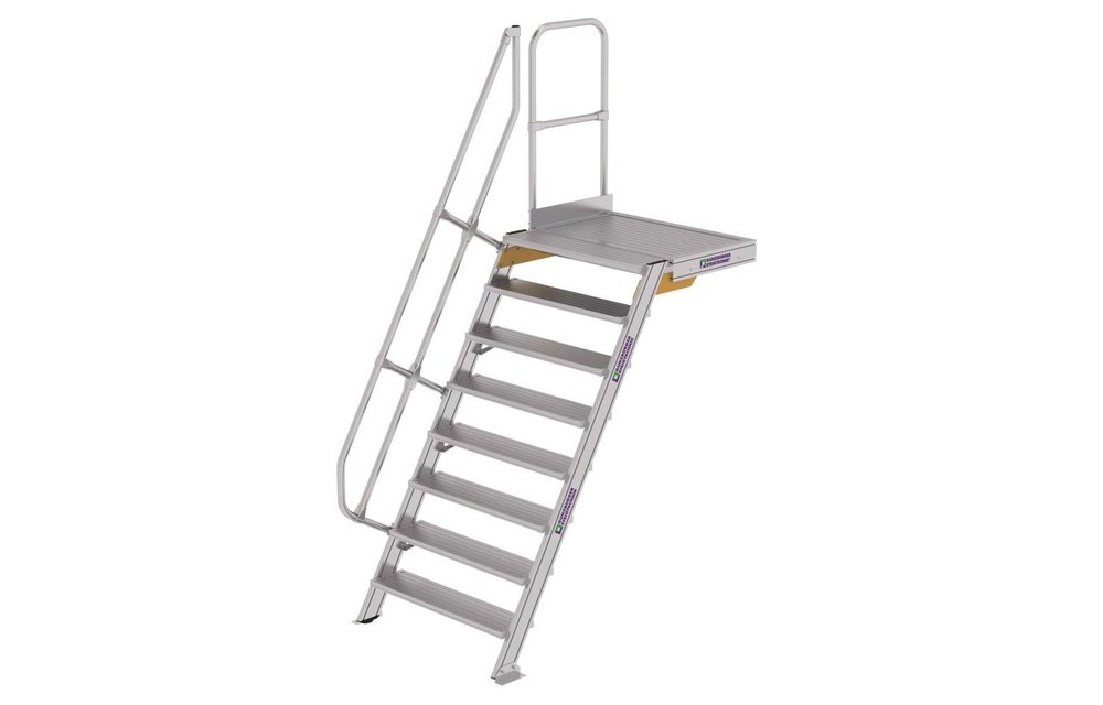 Vaste trap met platform 60°, 8 treden (B=1.000mm)