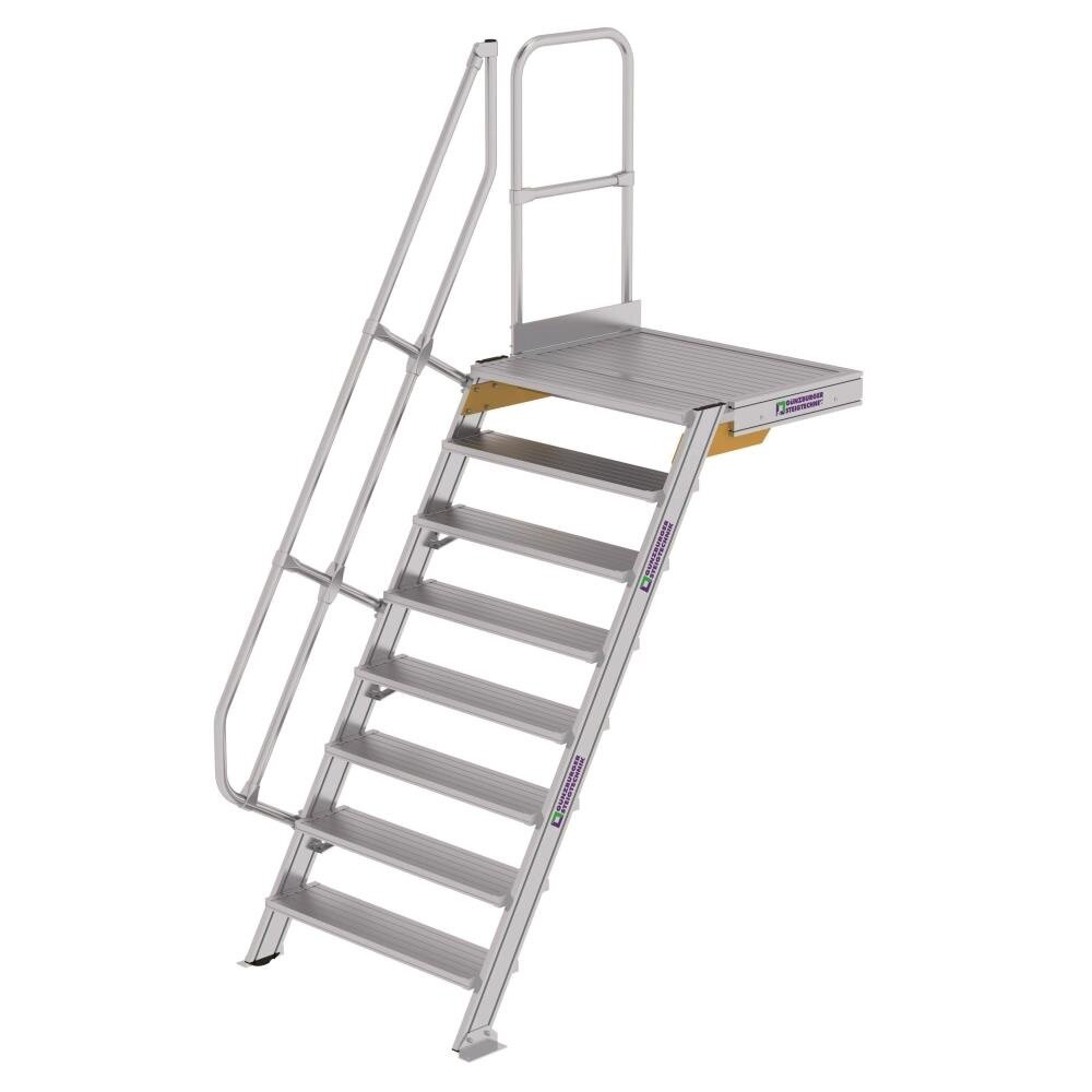 Munk Vaste trap met platform 60°, 8 treden (1.000mm breed) Munk Vaste trap met platform 60°, 8 treden (1.000mm breed)
