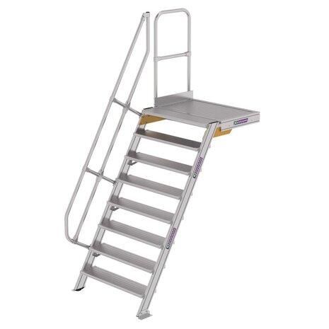 Roossien Vaste trap met platform 60°, 8 treden (1.000mm breed)