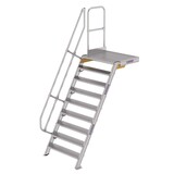 Roossien Vaste trap met platform 60°, 9 treden (1.000mm breed)