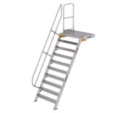 Roossien Vaste trap met platform 60°, 10 treden (1.000mm breed)