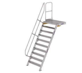 Munk Vaste trap met platform 60°, 10 treden (1.000mm breed) Munk Vaste trap met platform 60°, 10 treden (1.000mm breed)