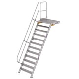 Munk Vaste trap met platform 60°, 12 treden (1.000mm breed)