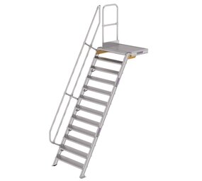 Munk Vaste trap met platform 60°, 12 treden (1.000mm breed) Munk Vaste trap met platform 60°, 12 treden (1.000mm breed)