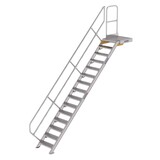 Munk Vaste trap met platform 45°, 15 treden (600mm breed) Munk Vaste trap met platform 45°, 15 treden (600mm breed)